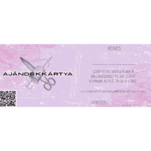 arrós ajándékkártya varrótanfolyamra – kreatív ajándék kezdőknek és haladóknak